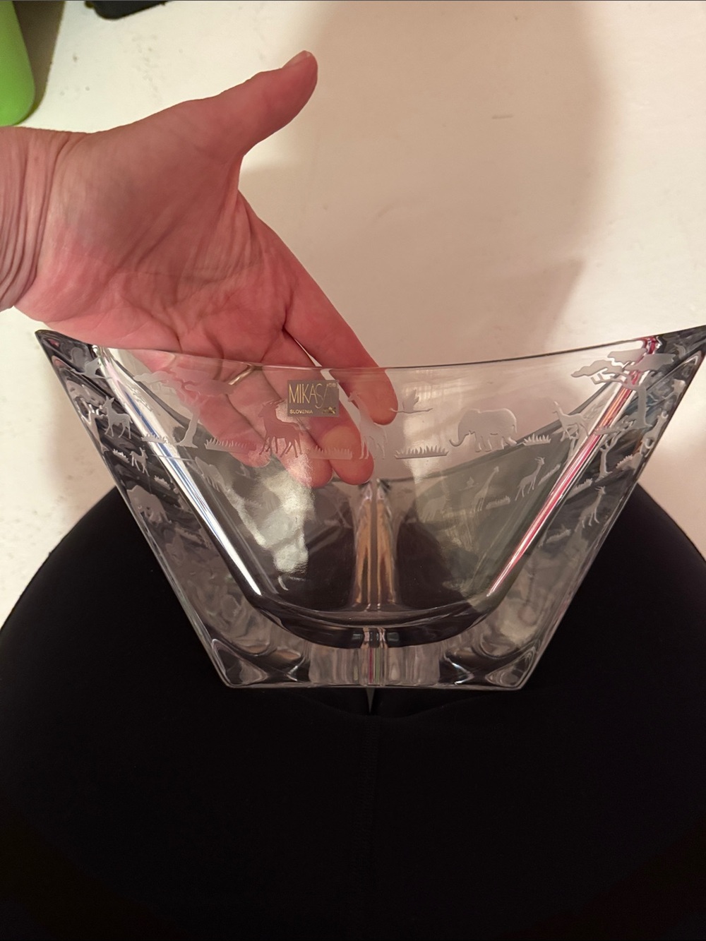 Mikasa Clear Etched Glass Bowl